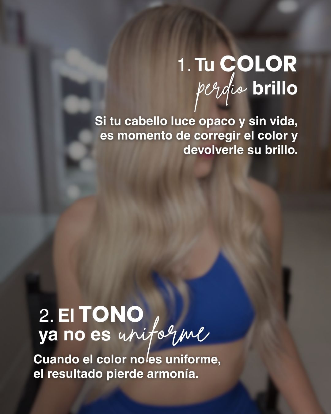 Comparación de mechones balayage y babylights sobre cabello castaño